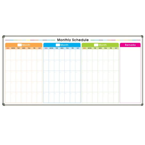 [도안] Monthly Schedule (자석,알루미늄) 1200X2400 [제품번호 2018년 10-64]칠판닷컴